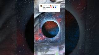 Red, Blue, and Black Planet #spraypaint #learnwithme