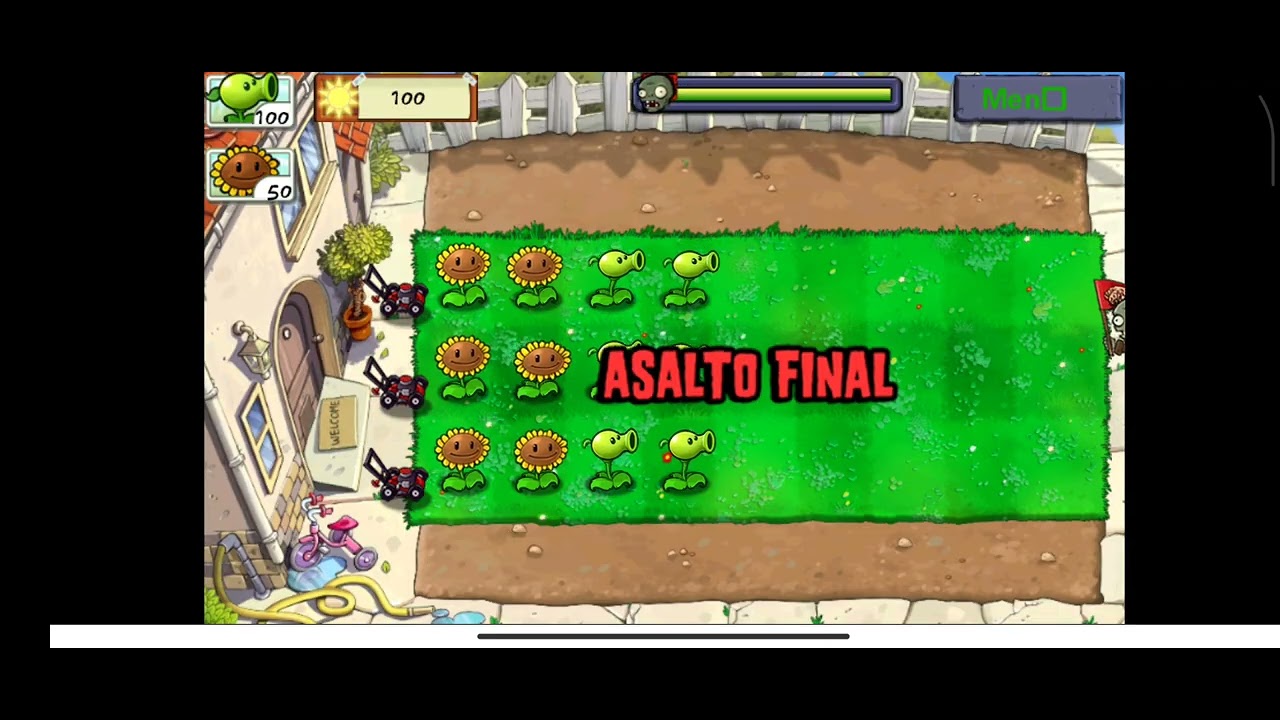 Jugando Plants Vs. Zombies HD Windows Phone. Link de descarga en los comentarios.