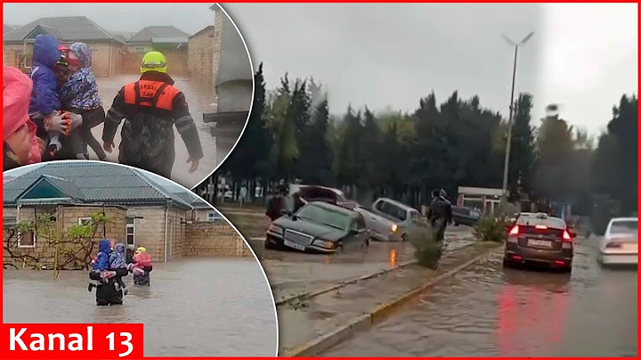 Küçələr GÖLƏ DÖNDÜ:Maşınla suyun ALTINDA QALDI, əhali TƏXLİYƏ EDİLDİ
