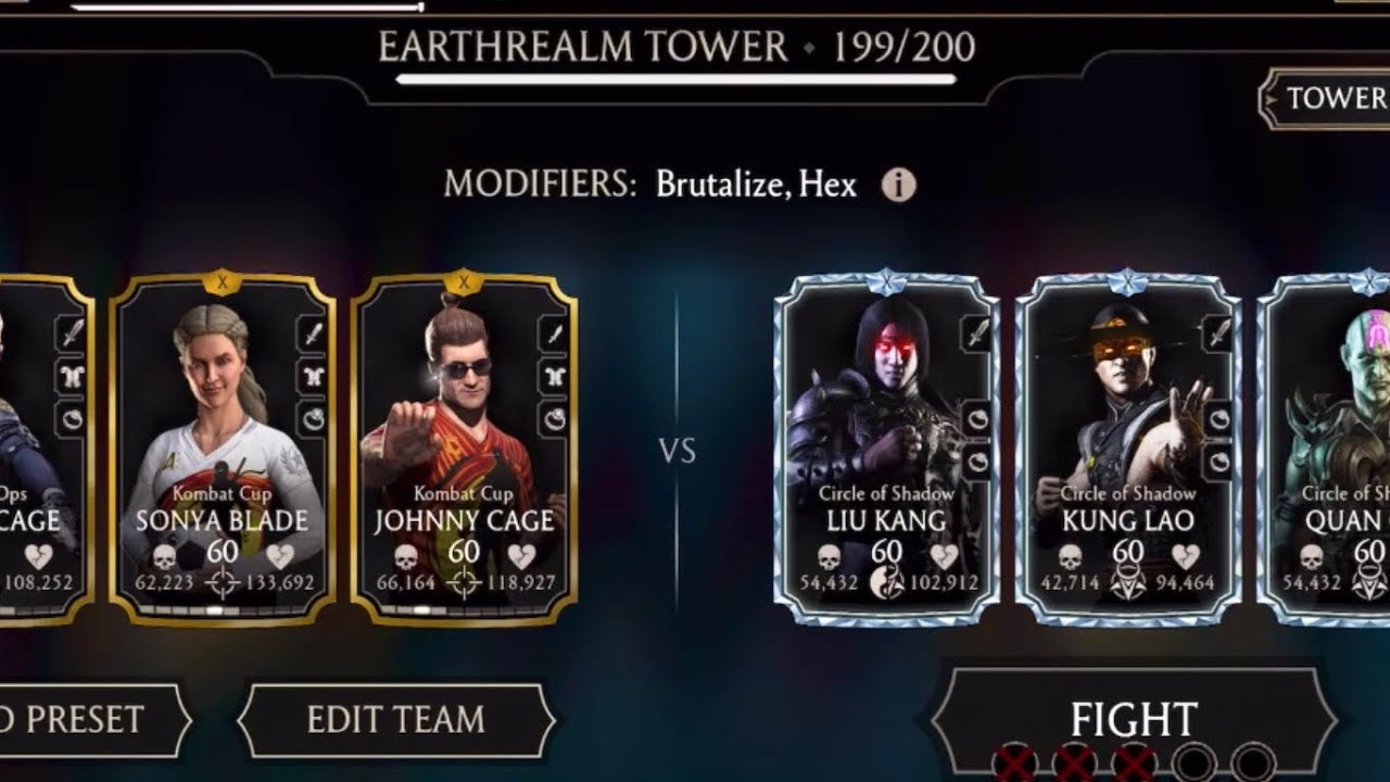 Mortal Kombat Mobile // EarthRealm Tower Fatal // battle 199
