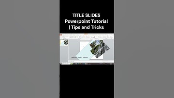 TITLE SLIDES Powerpoint Tutorial | Tips and Tricks #editing #tutorial #powerpoint