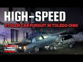 High Speed Stolen Car Pursuit In Toledo Ohio