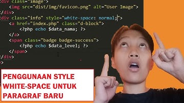 Penggunaan style white-space untuk membuat paragraf baru