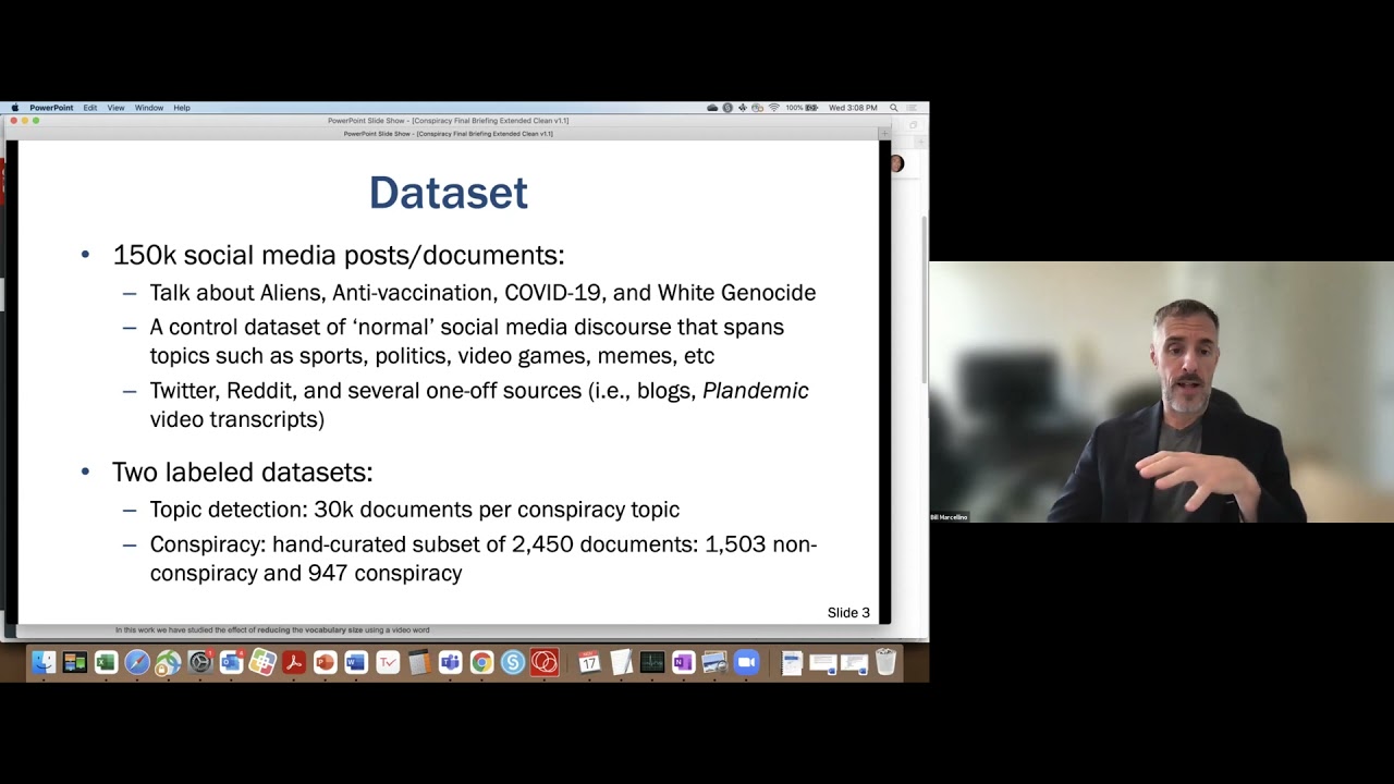 Bill Marcellino  Detecting and Understanding Conspiracy Theories on Social Media