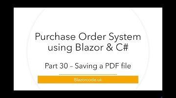 Creating a PDF file and Saving to the Server - Blazor Purchase Orders - 30