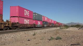 Union Pacific #5595 WBD Stacktrain @ Airport, RD Benson, AZ 10/24/24
