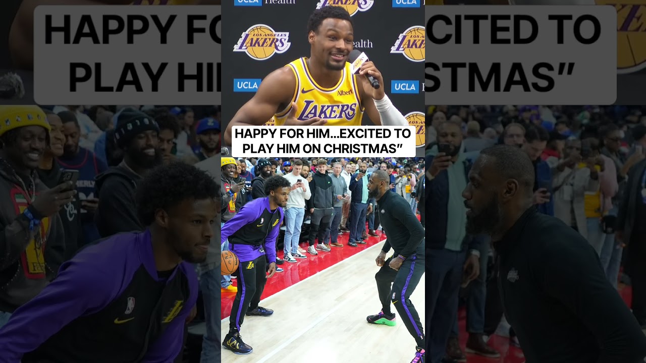 Bronny is excited to play his dad on Christmas Day 🎄