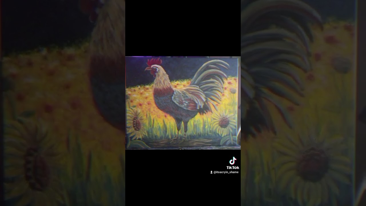 rooster painting for my sil. 