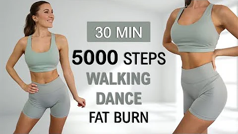 5000 STEPS IN 30 Min - Walking Cardio DANCE Workout to the BEAT, Burn Fat, No Repeat, No Jumping