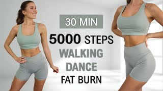 5000 Steps In 30 Min - Walking Cardio Dance Workout To The Beat Burn Fat No Repeat No Jumping