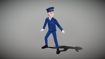 3D Model - Cartoon Policeman - Downloadable