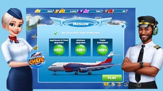 Airplane Chefs fully completed Tasks and Upgraded Moscow screenshot 5