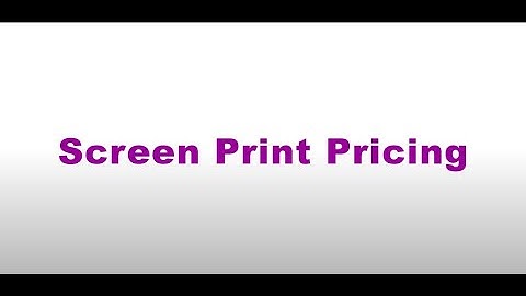 Teesom Screen Print Pricing