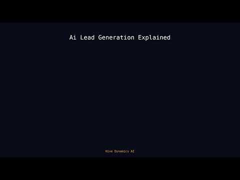 Ai Tutorial: Ai Lead Generation Explained