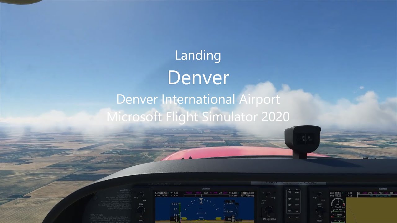 Microsoft Flight Simulator 2020 Landing Denver Cockpit View
