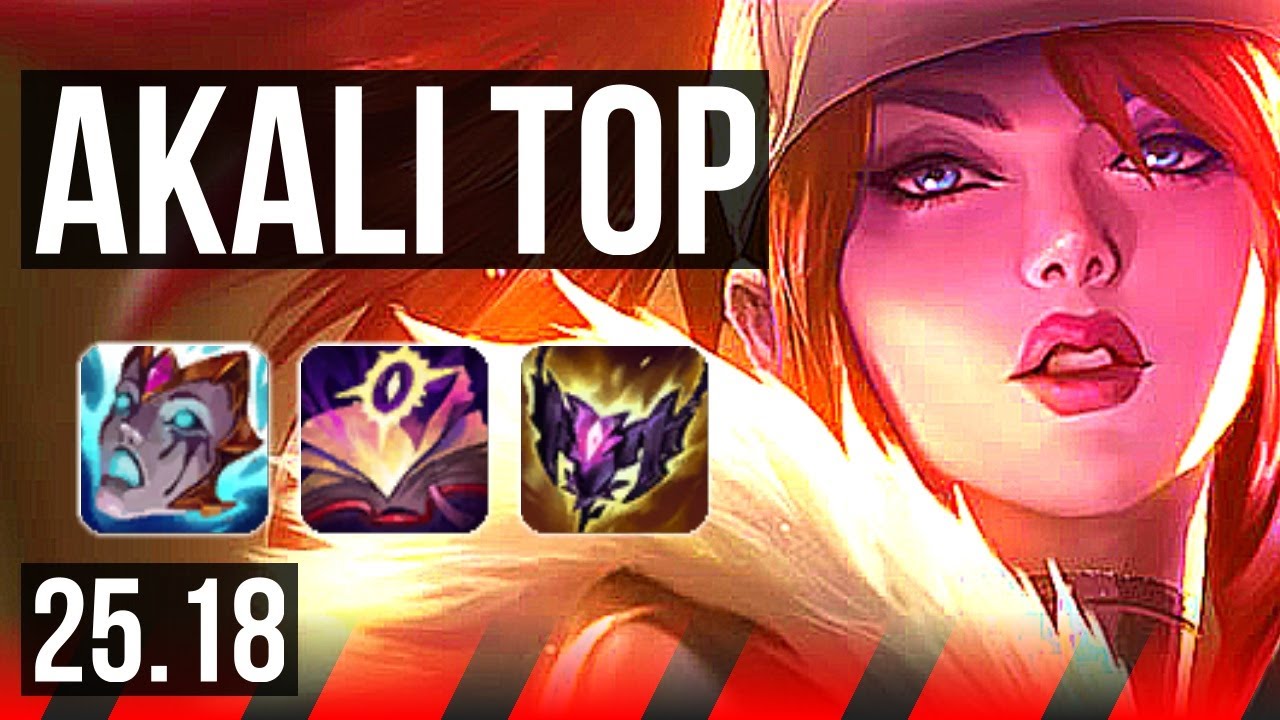 AKALI vs SION (TOP) | 9 solo kills, 51k DMG, Legendary | KR Master | 25.18