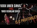 Loot from 100x uber sirus and 100x regular sirus  path of exile 324 necropolis league