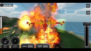 firefighter plane in action | Flight Pilot Simulator | Fire Fighter Gameplay #flightsimulator screenshot 3