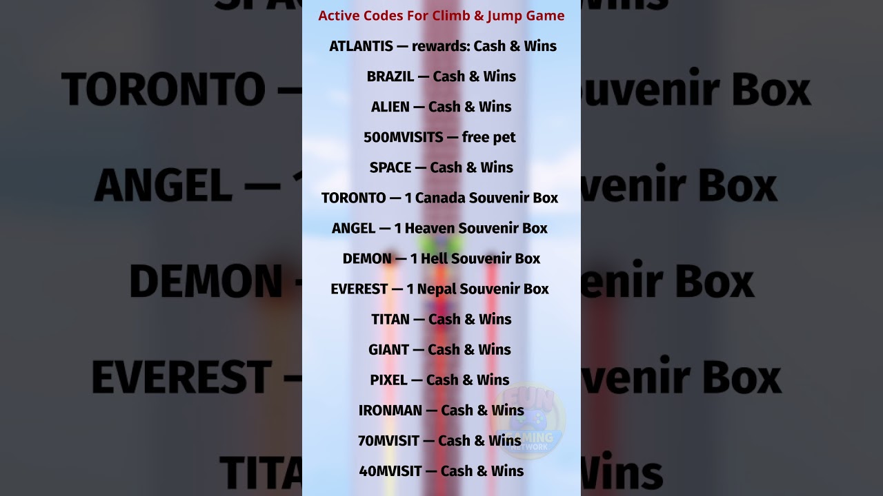All Latest Climb and Jump Tower Codes (Roblox) | Sept 2025