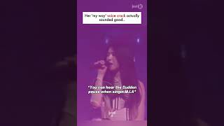 Times Sophia's voice cracked on stage proving she sings live