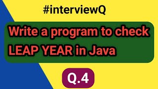 4.How to check leap year in java | Step by Step Guide | @CodeWithKishor ​