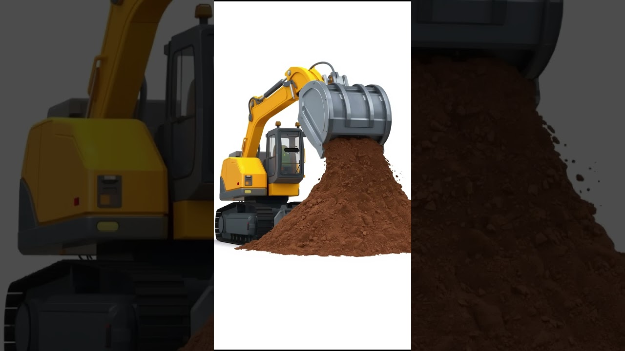 The Digger SCOOPS and DUMPS! 🚧 | Construction Vehicles for Kids | Curio Kids 