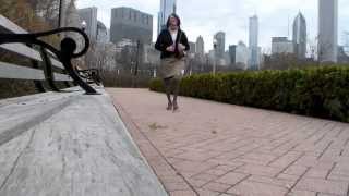 all around Buckingham Fountain (not operating) while wearing my Apt. 9 skirt
