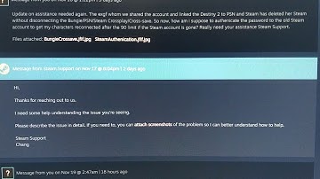 Steam Support and Destiny 2 Issue...