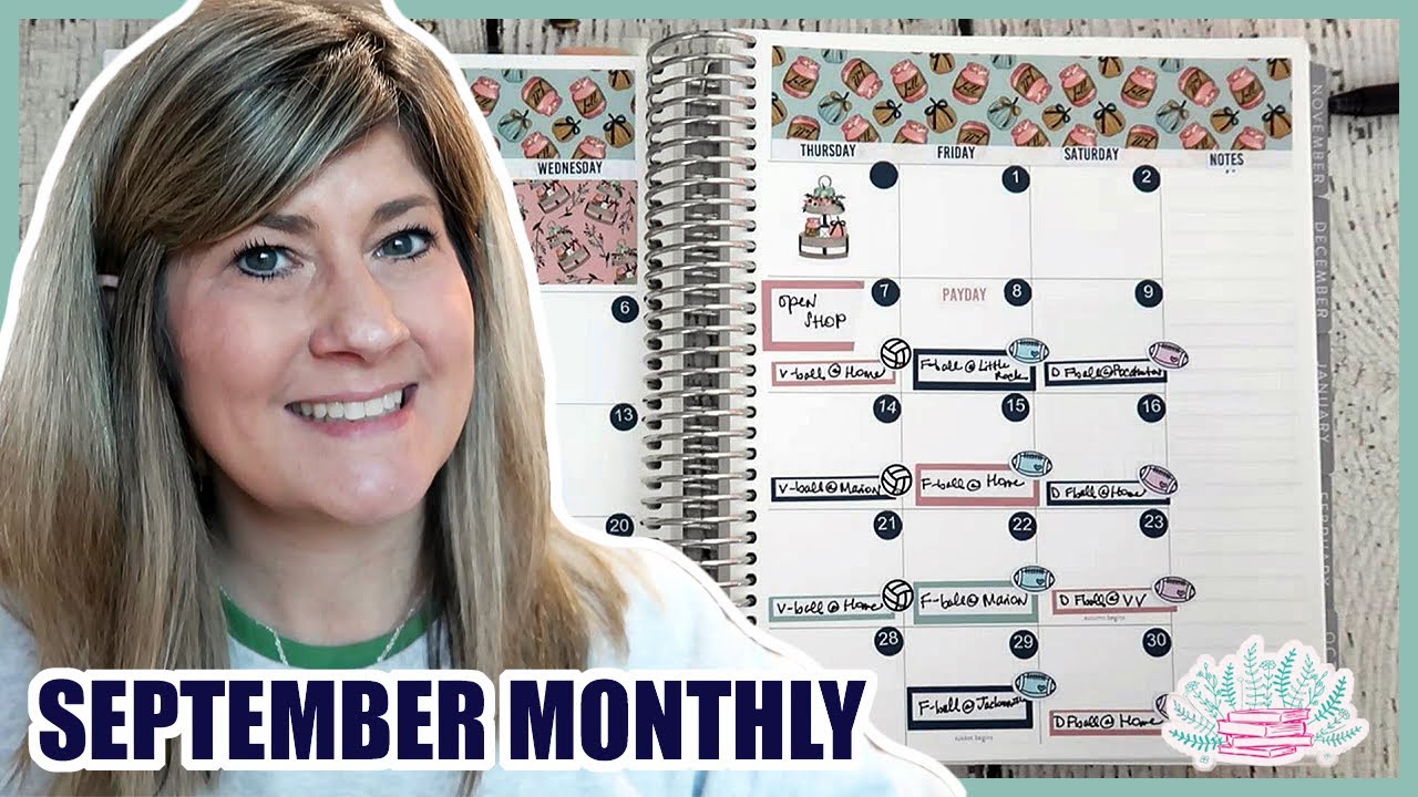 September 2023 Monthly Plan With Me | Erin Condren Horizontal - YouTube