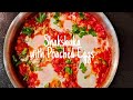 Chickpeas shakshuka with poached eggs