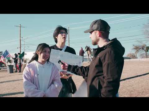 Interviewing protestors at the "Stop ICE" rally in Austin, Texas