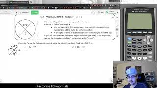 Factoring a Trinomial by Magic X Method