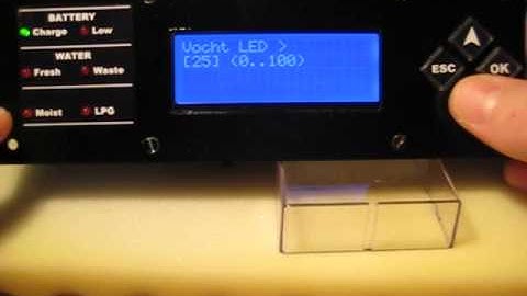 Camper control panel using Arduino