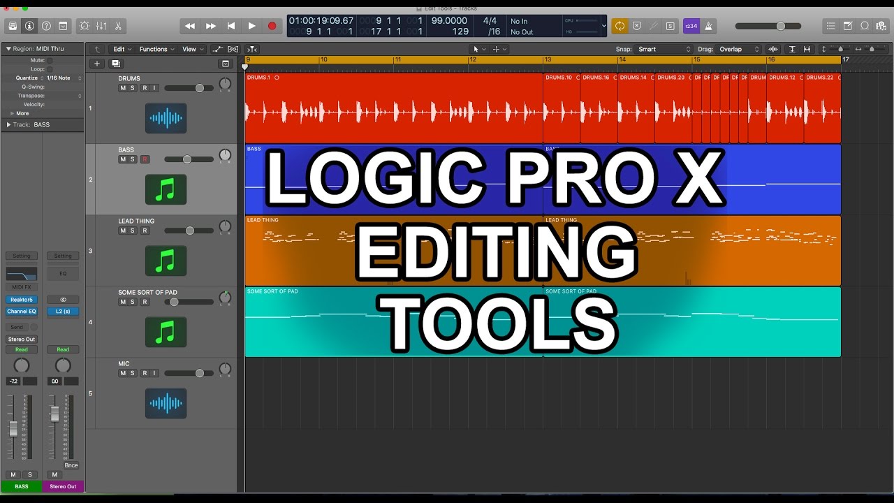 Logic Pro X Tutorial Edit Tools YouTube