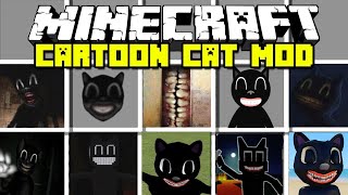 Minecraft NEW CARTOON CAT MOD UPDATE / CARTOON CAT, CARTOON DOG, SMILE ROOM, SCARY!! Minecraft Mods