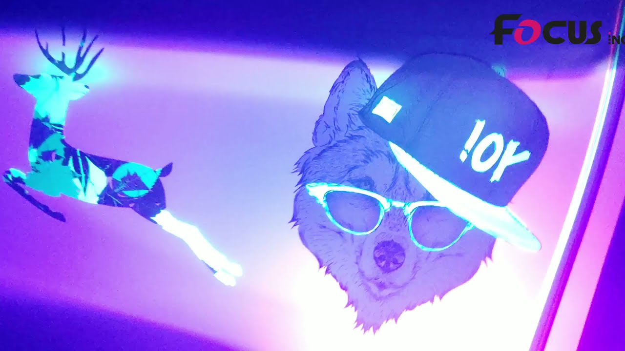 Fluorescent ink solution DTF printing process