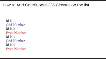 How to Add Conditional CSS Classes on the list