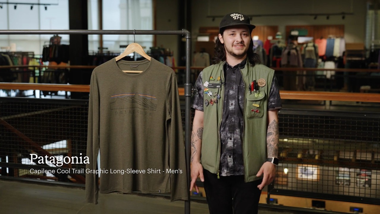 Preview of Patagonia Capilene Cool Trail Graphic Long-Sleeve Shirt - Men's Video