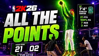 MY 7'4 STRETCH BUILD SCORED ALL THE POINTS IN 2V2 THEATER IN NBA 2K26
