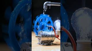 Water Powered Generator 💧⚡ Lights LED Without Battery! (4K DIY Experiment) #diypower #waterpower