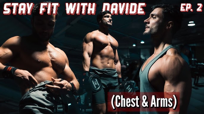 Shirtless Davide Sanclimenti parades his incredibly buff physique