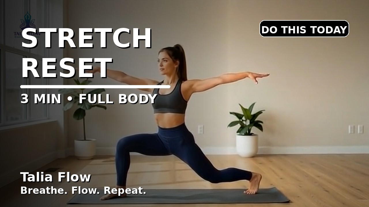 Title 2: 3-Minute Triangle Pose: Hip + Back Mobility Reset | Talia Flow (Music Only)