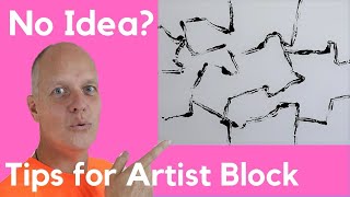 No idea what to paint? Tips for artist block - monoprinting with acrylic paint