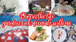 DOLLAR STORE NAUTICAL DECORATE WITH ME // NEW RECIPE: SPRING RISOTTO + LEMON SALMON