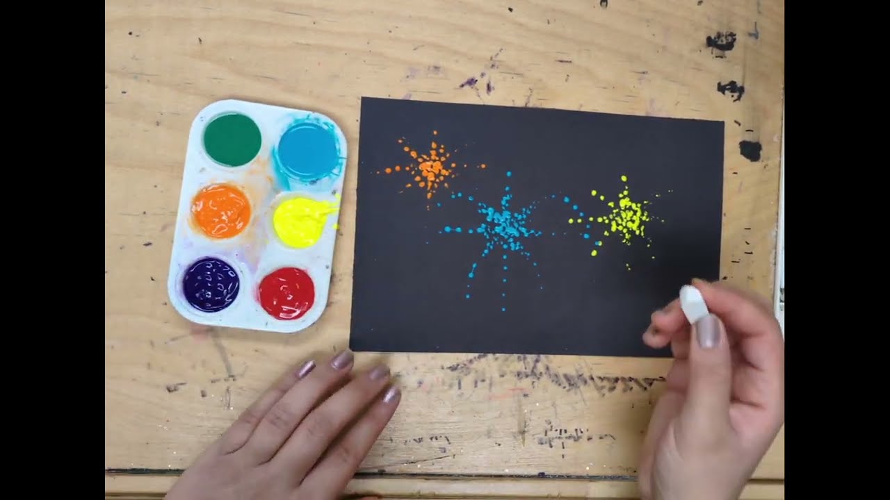 Stipple fireworks paint