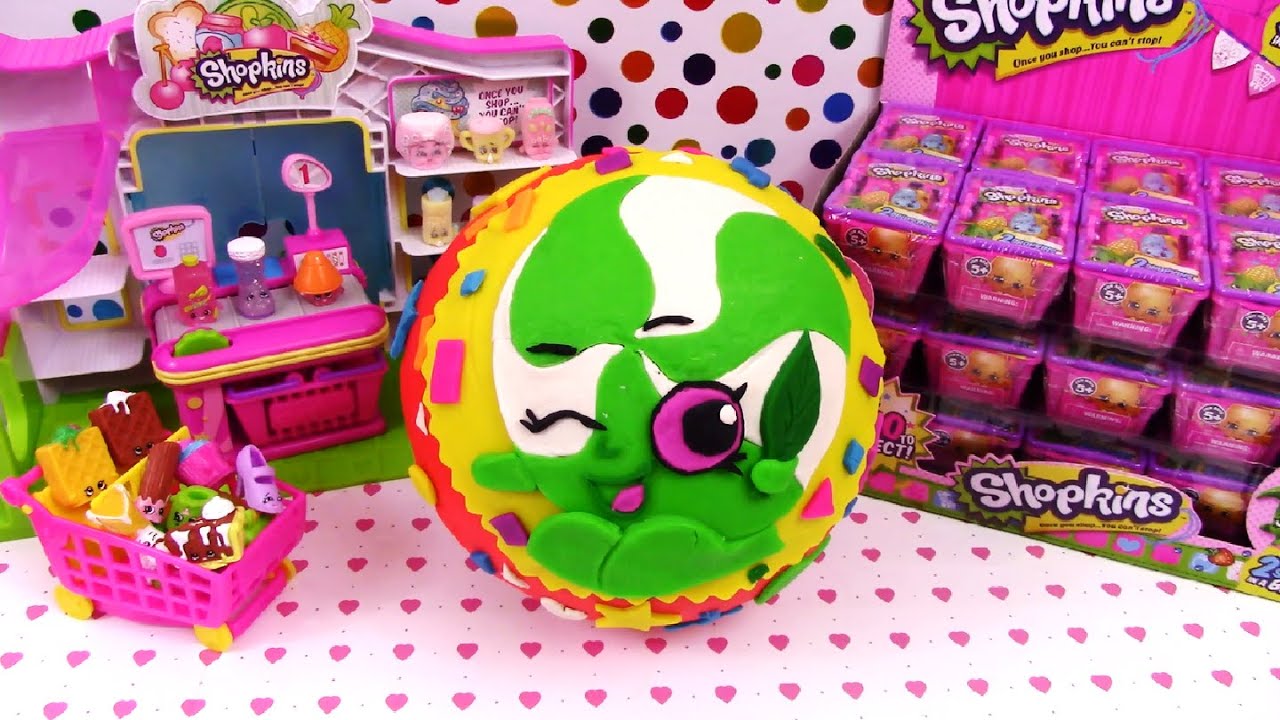 SHOPKINS Giant Play Doh Surprise Egg Minnie Mintie - Surprise Egg and Toy Collector SETC