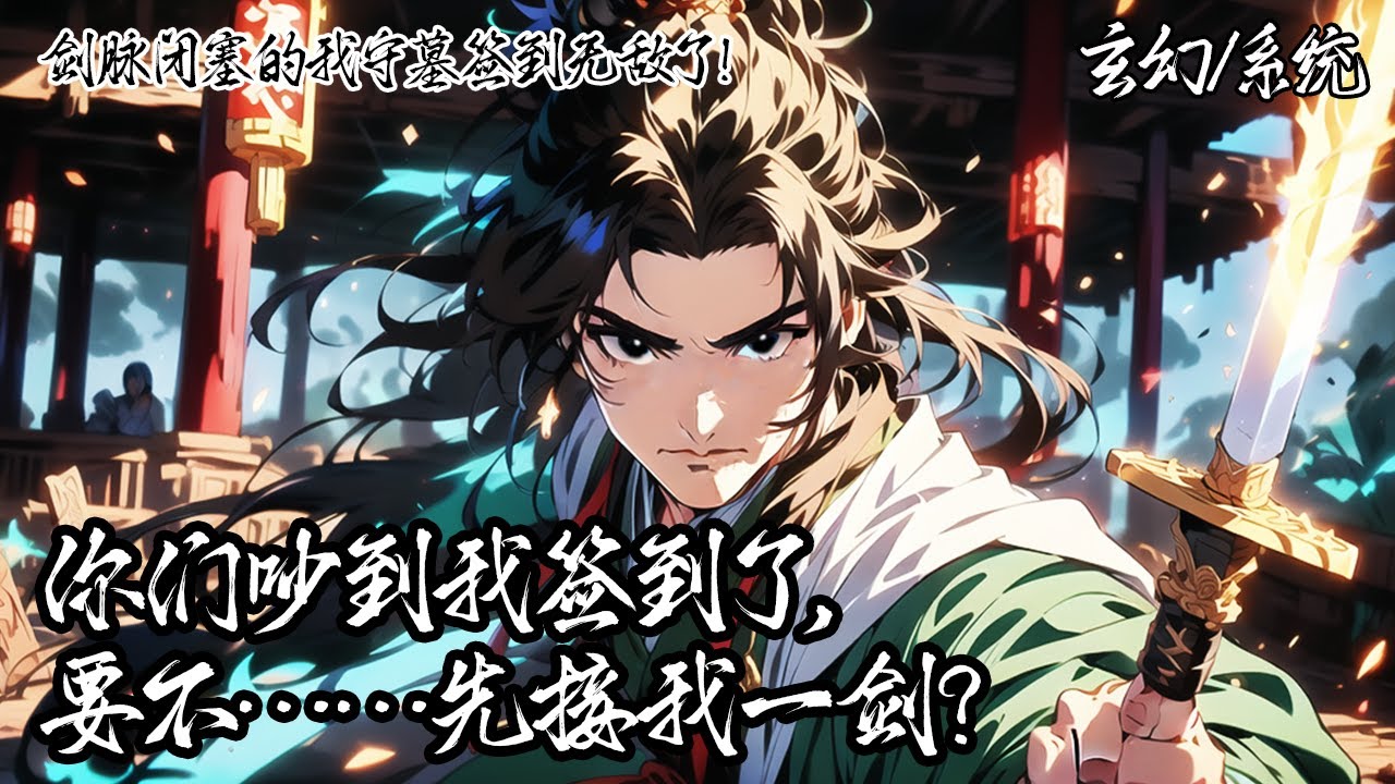 《劍脈閉塞的我守墓簽到無敵了！》只因剑脉闭塞我被发配守墓，受尽嘲讽之时激活剑冢签到系统，于无声处领悟无上剑意。直到强敌压境，拎着抹布的我“你们，吵到我晒太阳了！”#系统 #玄幻