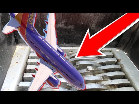Experiment Shredding A Toy Plane | shredding toys | toy unboxing
