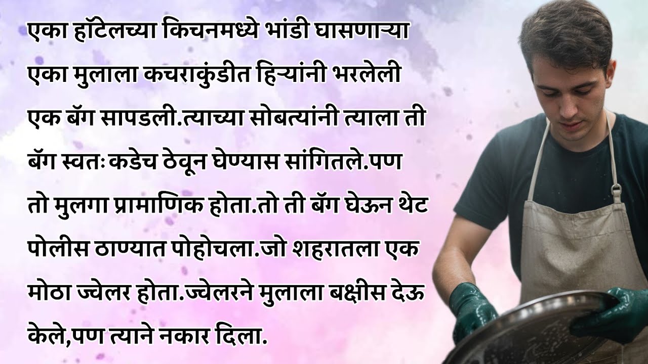 प्रामाणिकपणा | मराठी story l हृदयस्पर्शी कथा | Marathi katha l Motivational story 