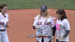 Boston bombing victim who CHOSE to have foot amputated throws first pitch at ..